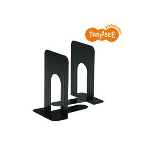 （まとめ）TANOSEE ブックエンド T型 特大 ブラック 20組