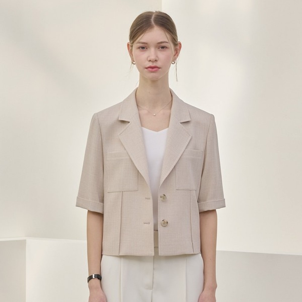 [リアーナニューヨーク] タイムレステーラードジャケット_メランジベージュ