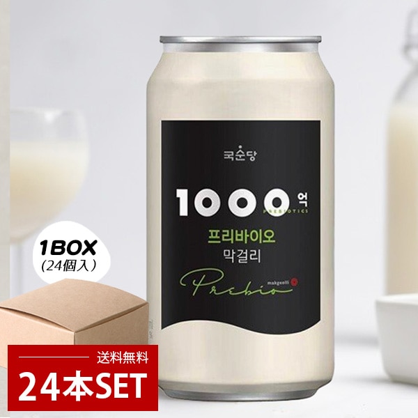 [麹醇堂] 1000億プリバイオマッコリ / 1BOX(350ml×24缶) 乳酸菌を育てる 韓国 まっこり 韓国お酒 まとめてお得 箱売り