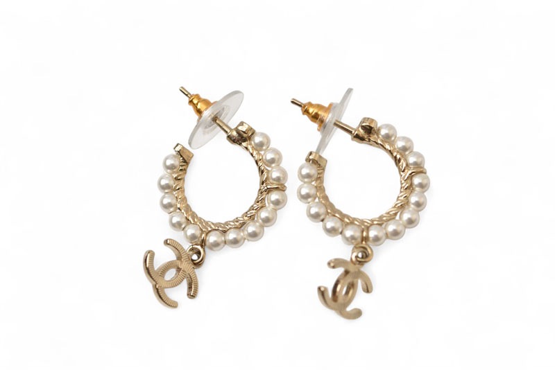 ピアス アクセサリー CC/ロゴ パールモチーフ ゴールド A20【中古】