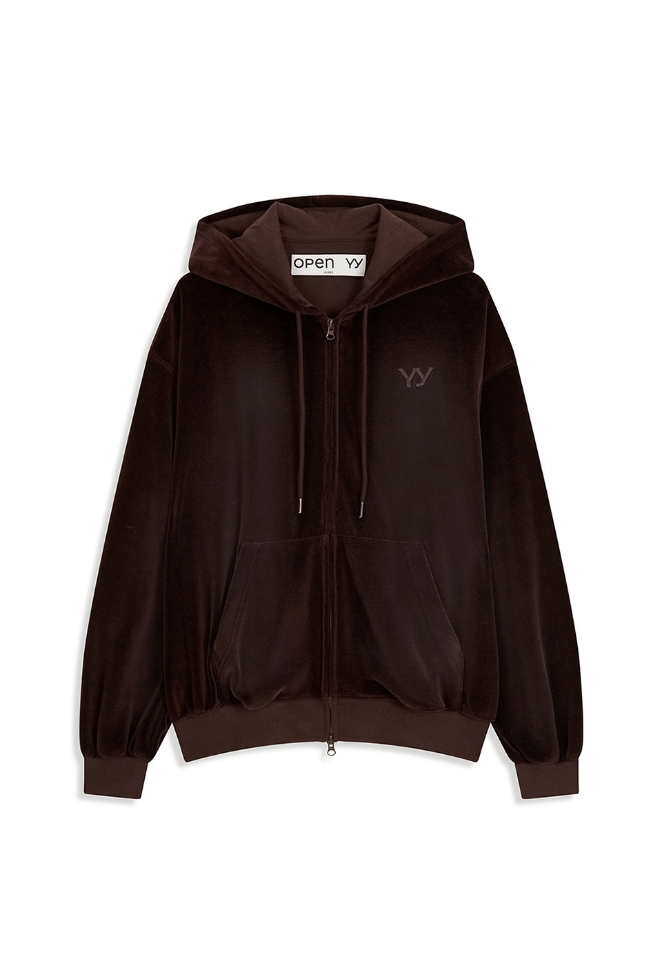 【OPEN Yy】 25FW VELOUR BOX HOODIE : BROWN 19,800円