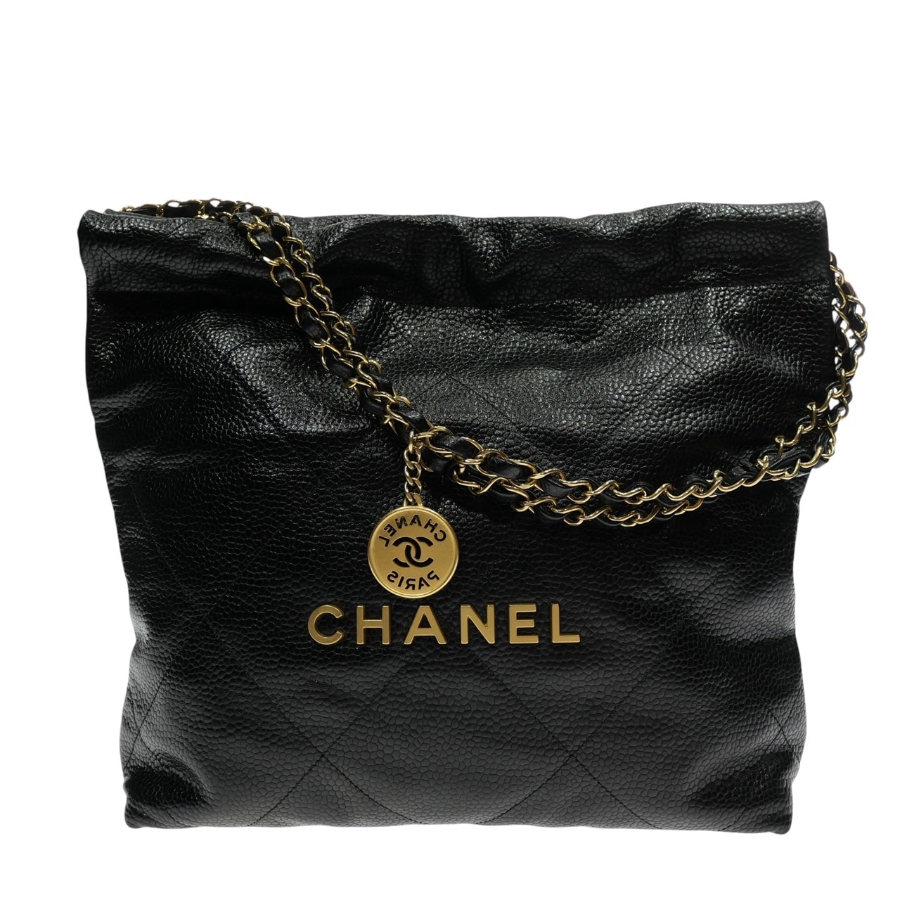 【新品同様】マトラッセ 22 スモールハンドバッグ AS3260 ココマーク カーフレザー 2Way ショルダーバッグ ブラック 黒 ゴールド金具 レディース 368,910円