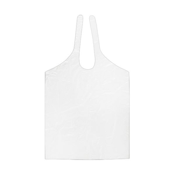 （まとめ） ファーストレイトPE食事用エプロン タイオンタイプ ホワイト FR-817 1箱（50枚） (×5セット)