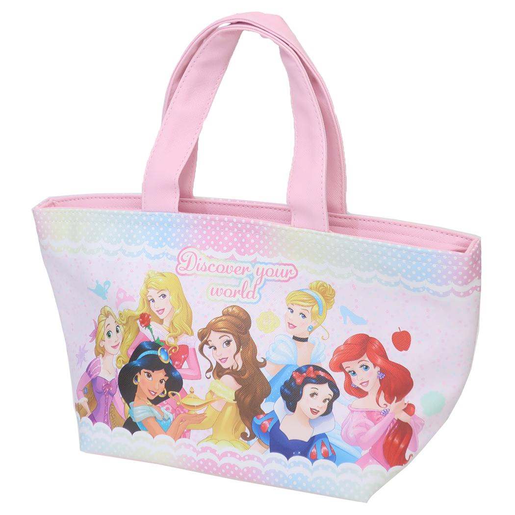 Disney ✖️plaza ピンク　ランチ保冷バッグ Qoo10] ディズニー ディズニープリンセス ランチバッグ 保冷