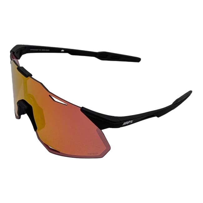 100%(ワンハンドレッド) スポーツサングラス ハイパークラフトXS HiPER レッド ML ミラーレンズ クリアレンズ付 60002-00003ソフトタクトブラック