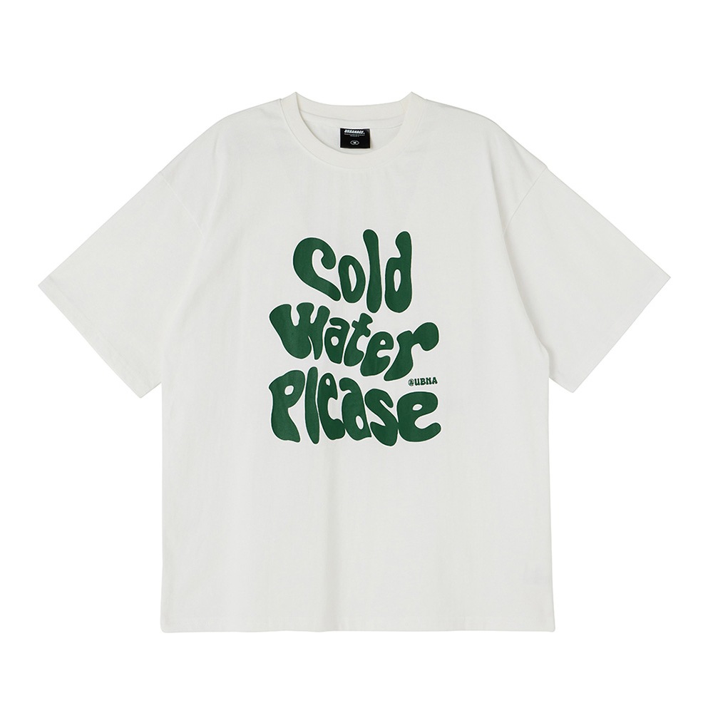 Cold Water Plz Oversized T-Shirt White Green 5,055円