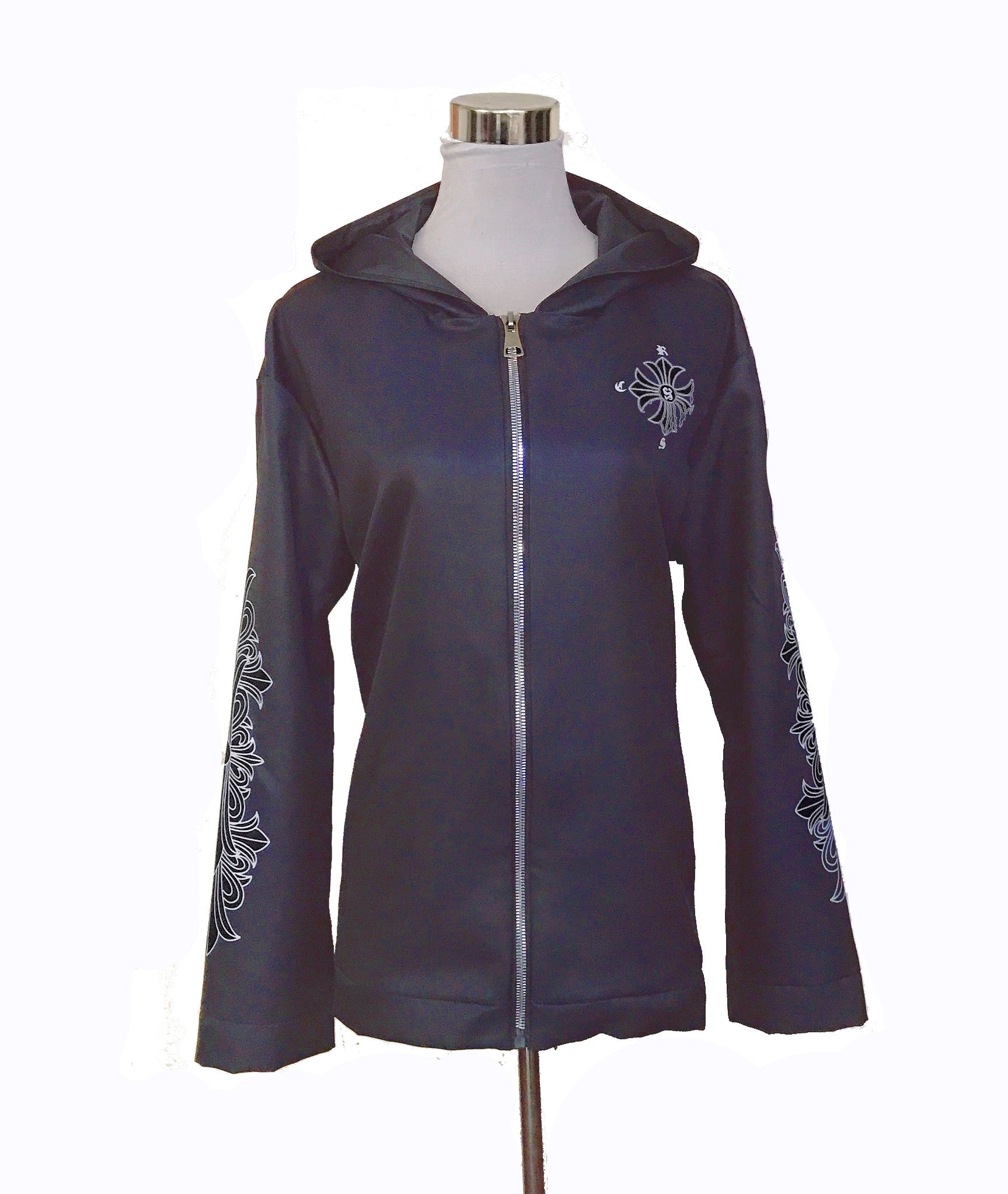 コスプレ衣装 に適合する 氷室京介×クロムハーツパーカー COUNTDOWN LIVE CROSSOVER コスプレS1269 ダークブルー