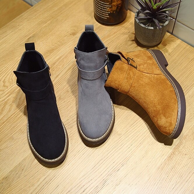 3color レディース 靴 シューズ ブーツ ショートブーツ ブーティー ショート丈 ファスナー