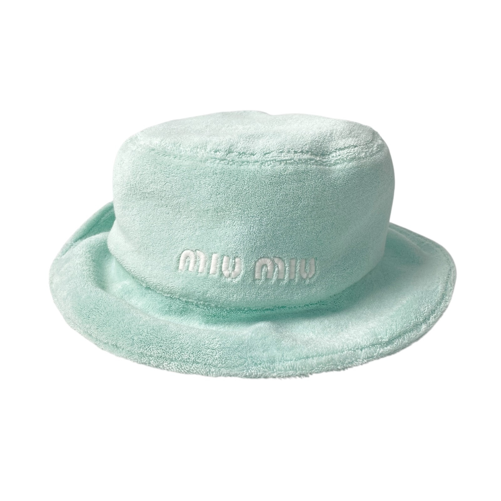 美品 ミュウミュウ MIUMIU レディース ロゴ バケハ M バケットハット