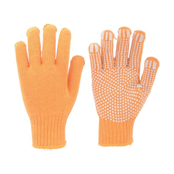 （まとめ）カラーナイロンすべり止め付軍手 黄 TCNSG-Y 1双 [x10セット]