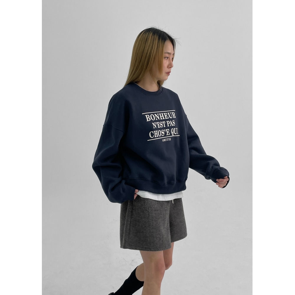 ブラックアップシャラム起毛プリントスウェットシャツ 6,253円