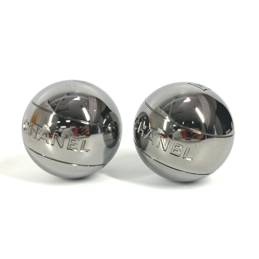 ボール CC ココマーク ペタングボール 2つセット ペア インテリア 金属 シルバー