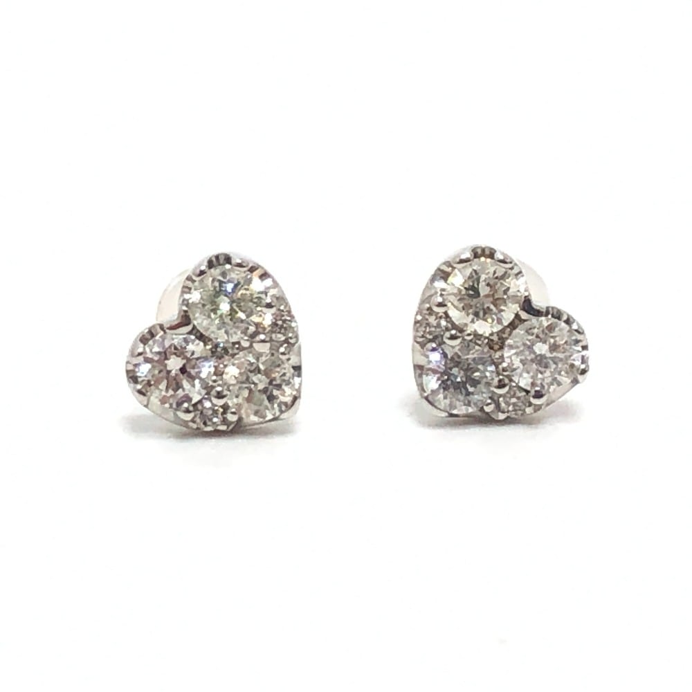 jewelry ジュエリー ピアス Pt900 D0.50ct D0.50ct ハート ダイヤピアス ピアス アクセサリー Pt900 シルバー