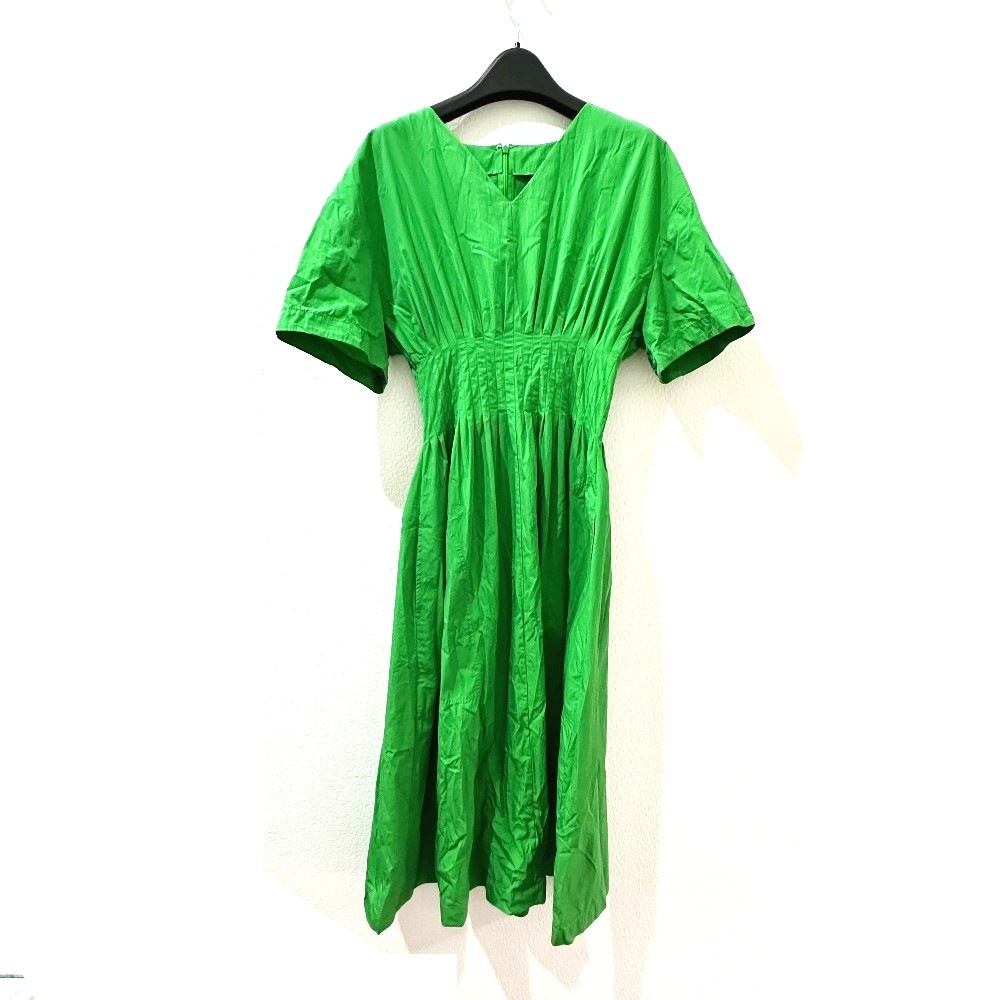 LE CIEL BLEU ルシェルブルー ワンピース 23S65518 半袖 アパレル コットン グリーン