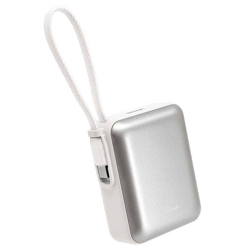 10000mAh 超小型モバイルバッテリー A×1 C×1 Cケーブル×1 PD20W WH ［USB Power Delivery対応 / 2ポート］ ホワイト　RLI100C20W06WH