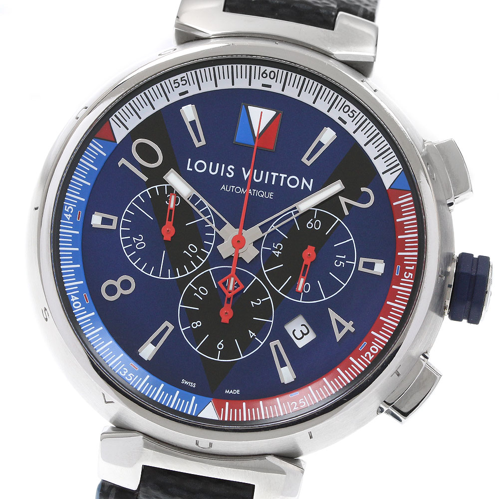 ルイ・ヴィトン LOUIS VUITTON Q1A61 タンブール レガッタ オートマティック クロノグラフ 自動巻き メンズ _918727【中古】