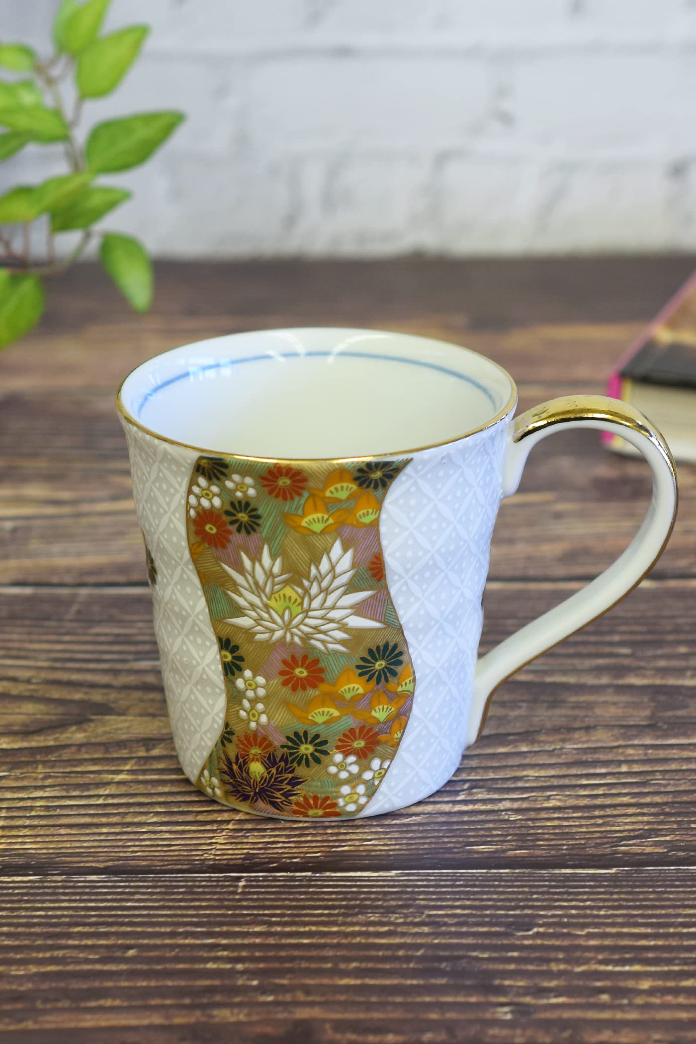 和座の蔵 おしゃれ コーヒーマグ 九谷焼 マグカップ 七宝金花詰 陶器 高級 ブランド 食器 日本製 誕生日プレゼント 還暦祝い 古希祝い 喜寿祝い 米寿祝い ギフト