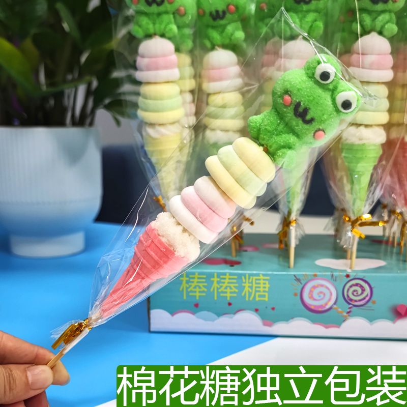 カエルの綿棒付きキャンディー漫画キャンディー子供の日の棒付きキャンディー完成した紐 お菓子 大人 子供 誕生日プレゼント