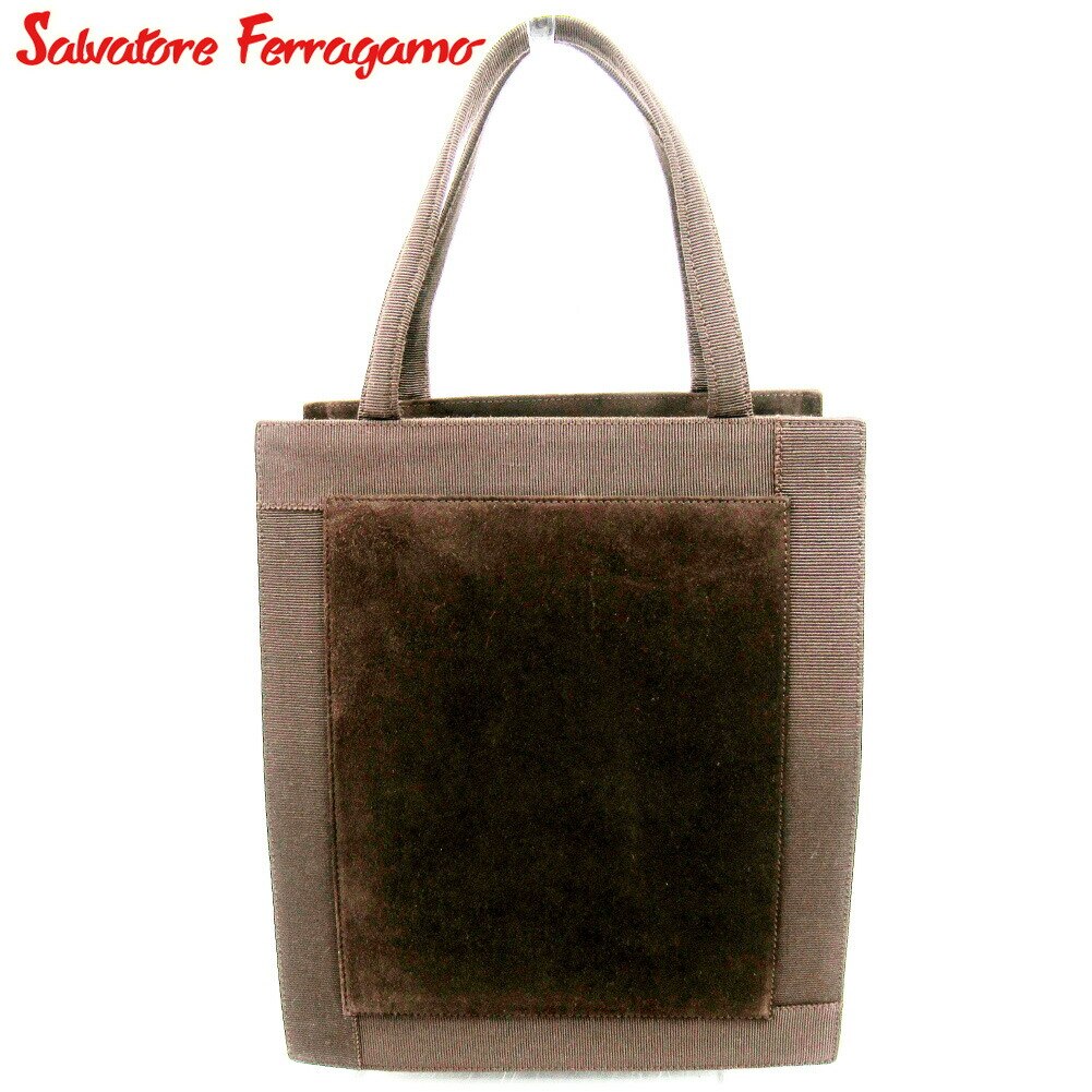 ハンドバッグ トートバッグ ブラウン 中古