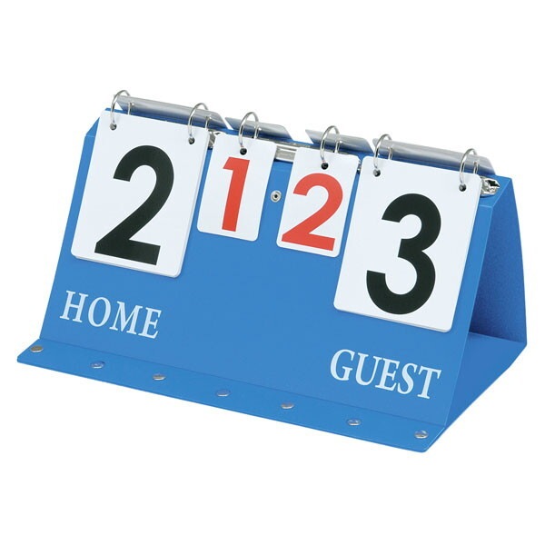 テニス 両面表示ソフトテニス得点板 ブルー B3958