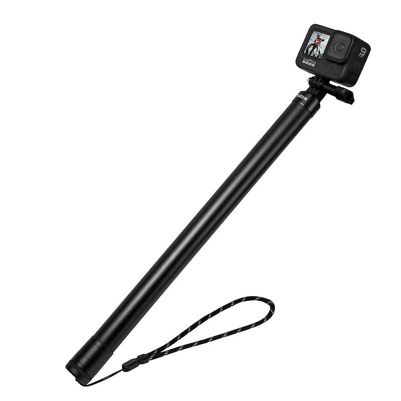 【国内即発】TELESIN Insta360用 GoPro用 3M 超長自撮り棒 炭素繊維 自撮り棒 40cm-300cm 6段自由伸縮 GoPro Max Hero 12/11/10/9/8/7/6