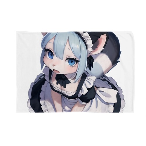 【文字入れ可能受注生産】マレーグマメイドの女の子　エマ ブランケット