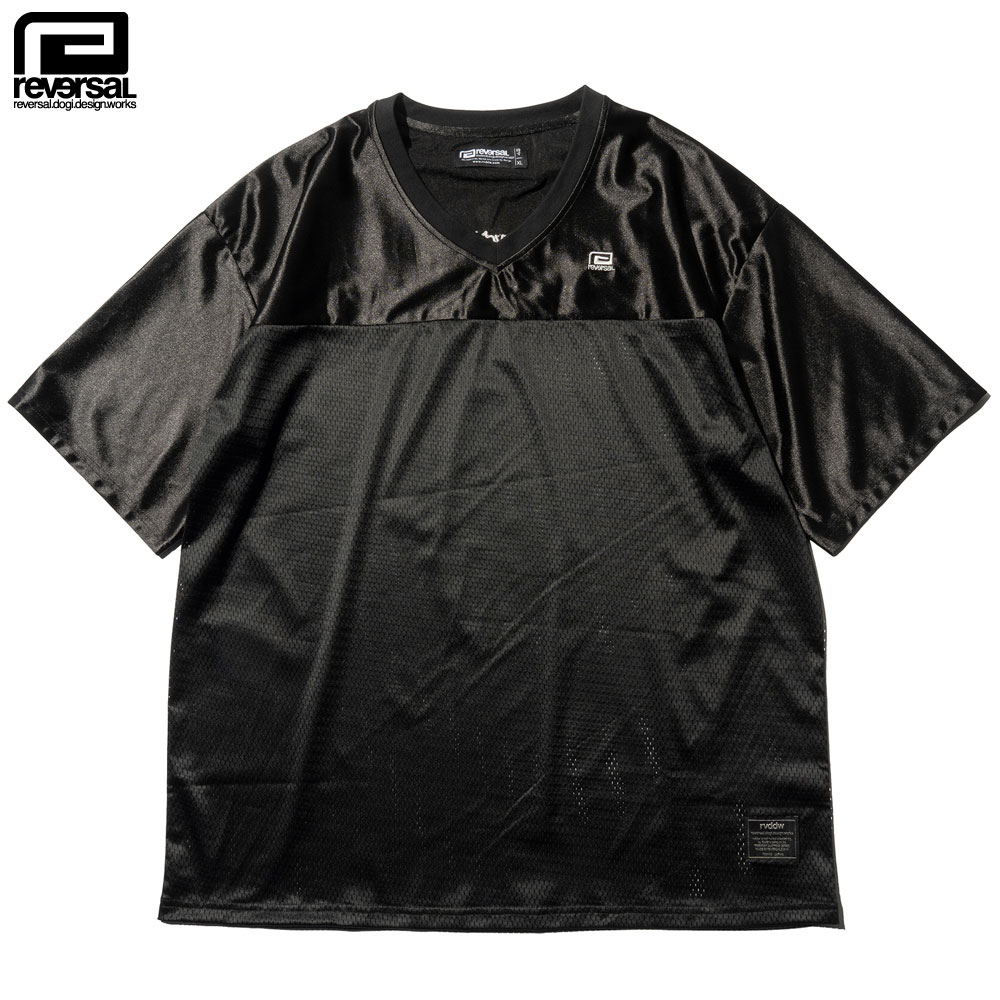 【reversal/リバーサル】ドライ フットボール Tシャツ 半袖 ビッグシルエット オーバーサイズ/OVER SIZE MESH DRY FOOTBALL TEE rv24ss055ストリート
