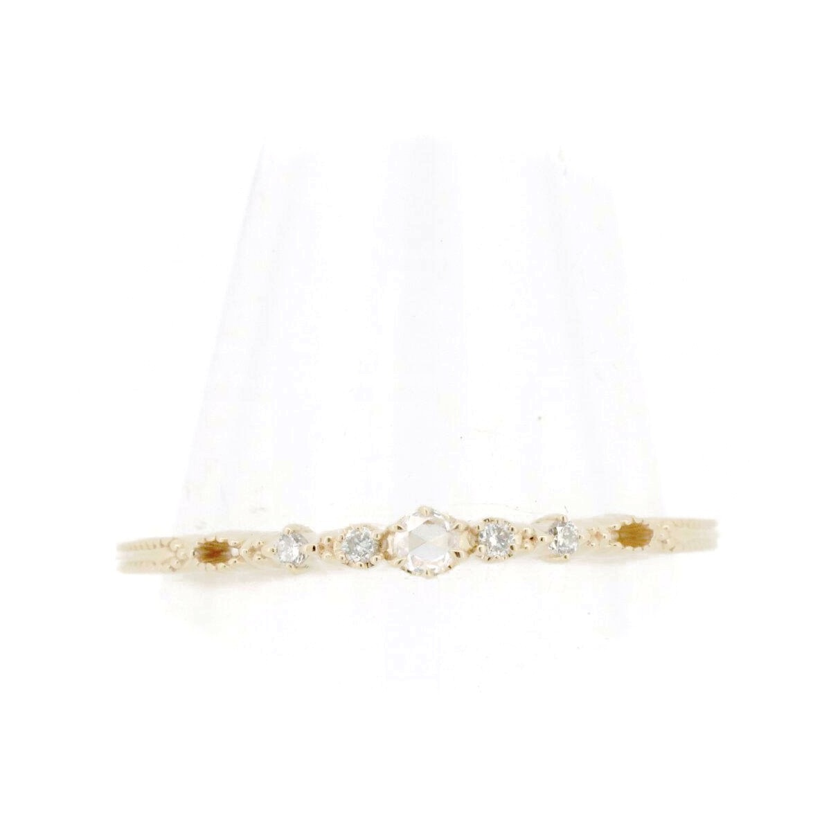 ローズカット ダイヤモンド リング 指輪 0.04ct 11号 K18YG(18金 イエローゴールド) 質屋出品