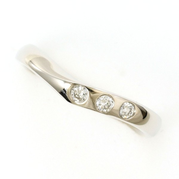 PT900 プラチナ リング 指輪 9号 ダイヤ 0.08 総重量約4.3g ジュエリー 中古