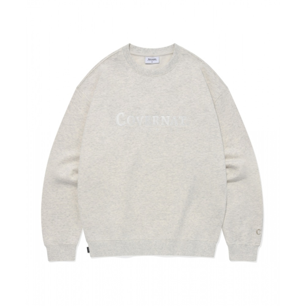 COVERNAT オーセンティックロゴスウェットシャツオートミール