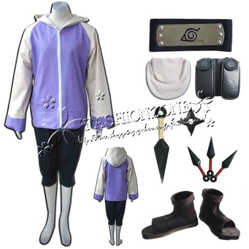 ナルト NARUTO 風 日向ヒナタ コスプレ衣装 靴 大人子供用サイズ コスチューム 演出服 アニメ ゲーム ハロウィン cosplay 変装