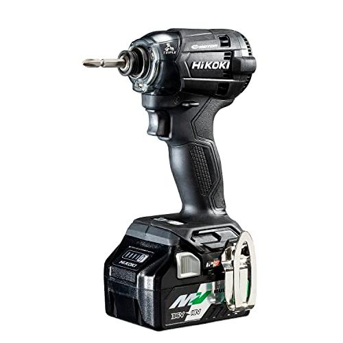 18V 充電式 インパクトドライバー 最大トルク180N m ストロングブラック 蓄電池2個 充電器 ケース付 ビット別売り WH18DC(2XPB)