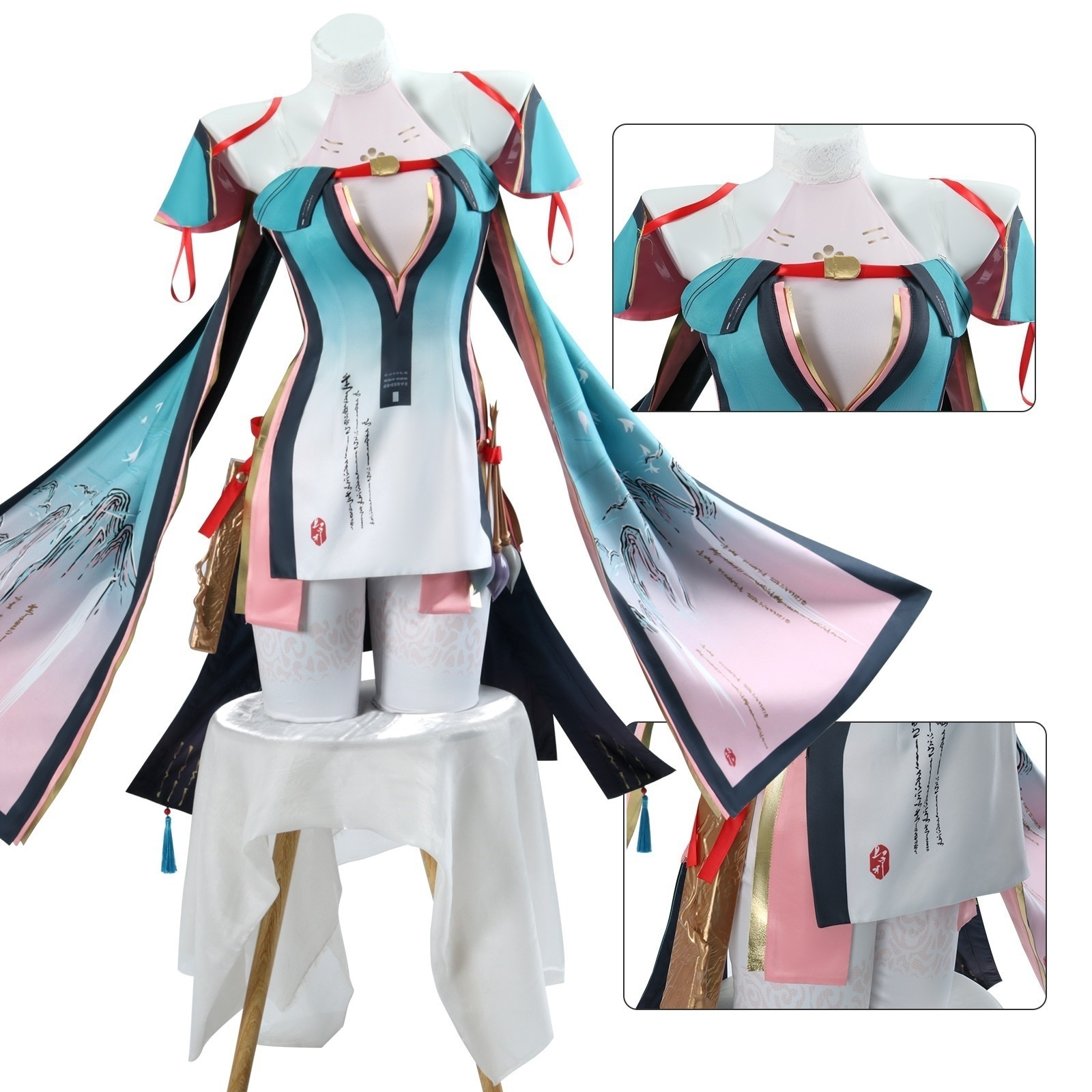 急速出荷 コスプレ 仮装鳴潮cos服春日桃女毛筆硯台折枝コスプレ衣装二次元アニメ衣装 イベント用品