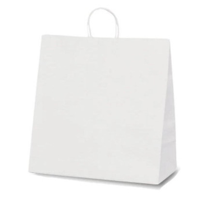 自動紐手提袋 T-15W 白無地 1298 50枚