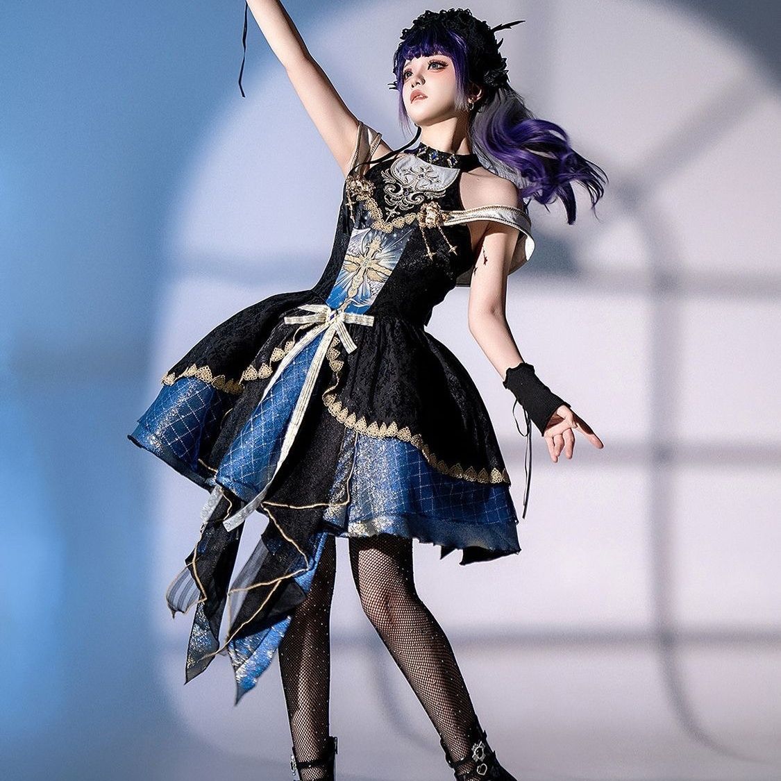 【十字宇宙】AGオリジナル宮廷風重工刺繍cos漫展Lolita洋服サスペンダースカート