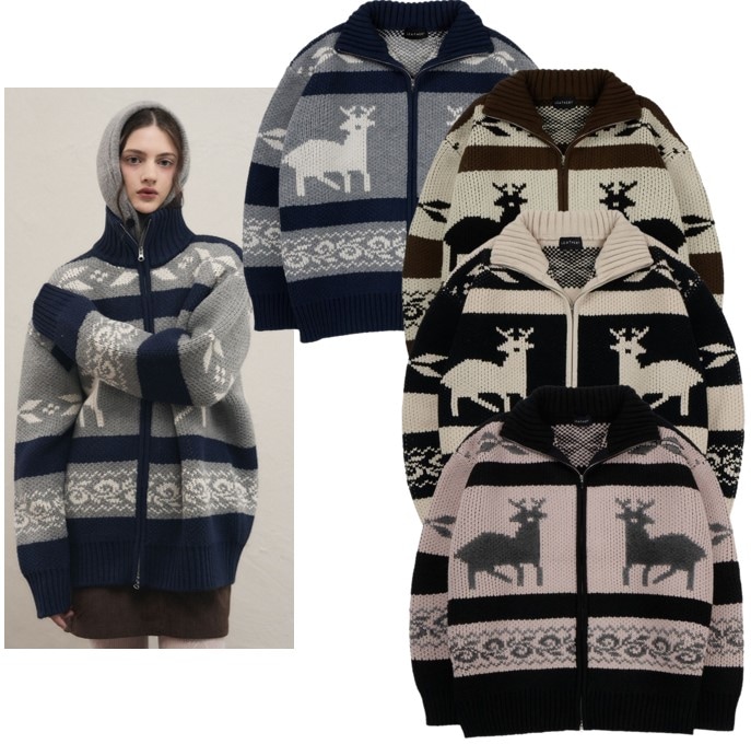 [ NORDIC KNIT JIP UP ]
