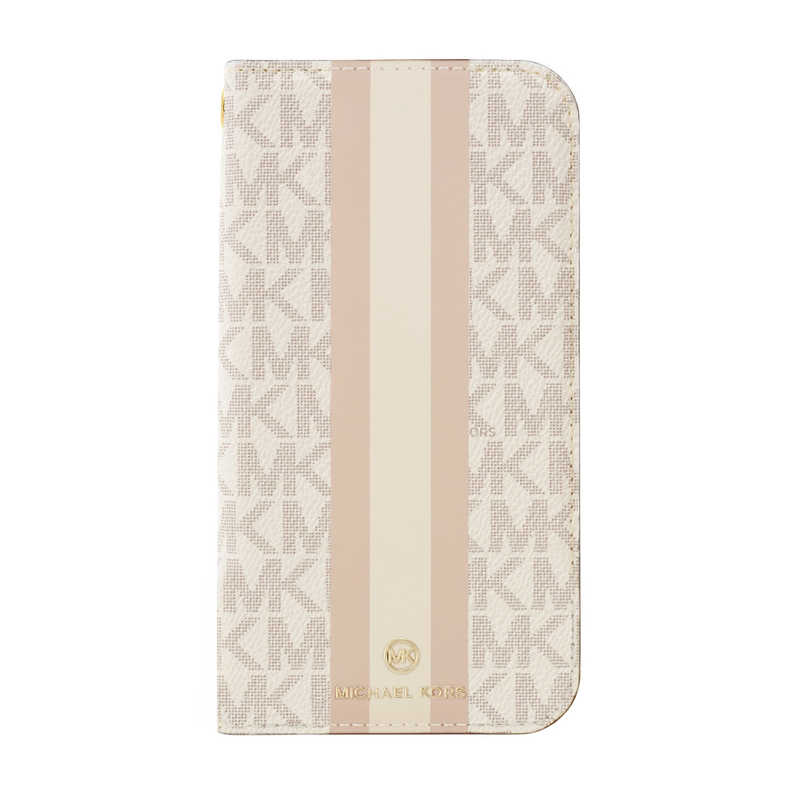 マイケルコース　Folio Case Stripe with Tassel Charm for iPhone 13 Vanilla　MKSTVNLFLIP2161