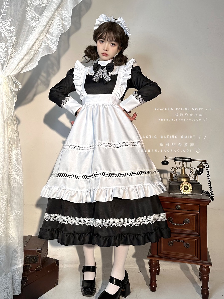 イギリス風メイド服・ロングスリーブコスプレ衣装 メイドボーイ服・ロリータ ハロウィン用
