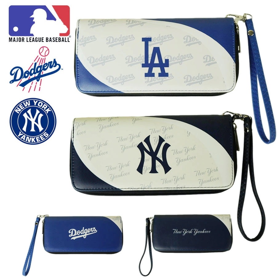 男女兼用 財布MLB CURVE ZIP ORGANIZER WALLETメジャーリーグベースボール カーブ ジップ オーガナイザー ウォレットLOS ANGELES