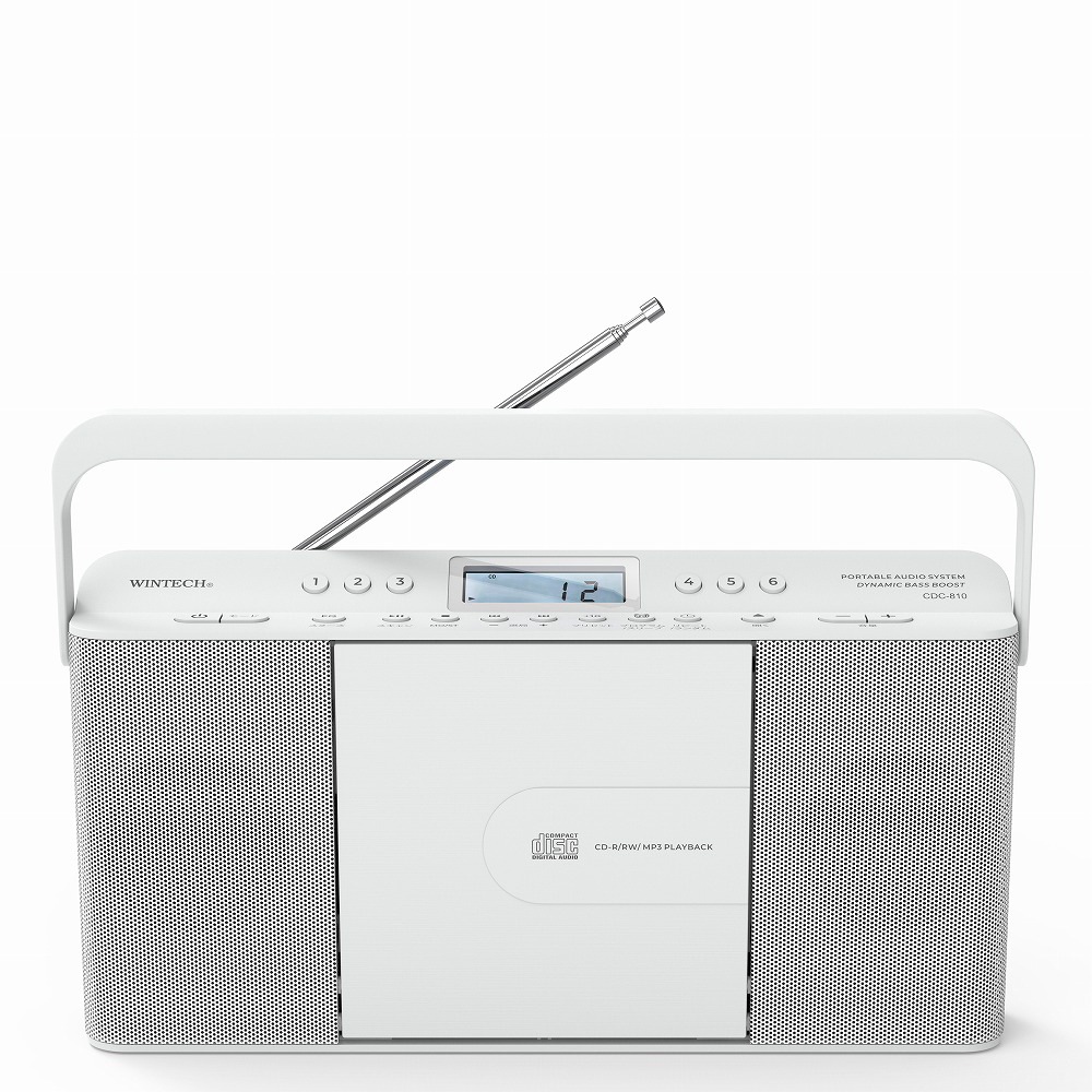 WINTECH CDC-810W CDクロックラジオ(ホワイト) CDC810W