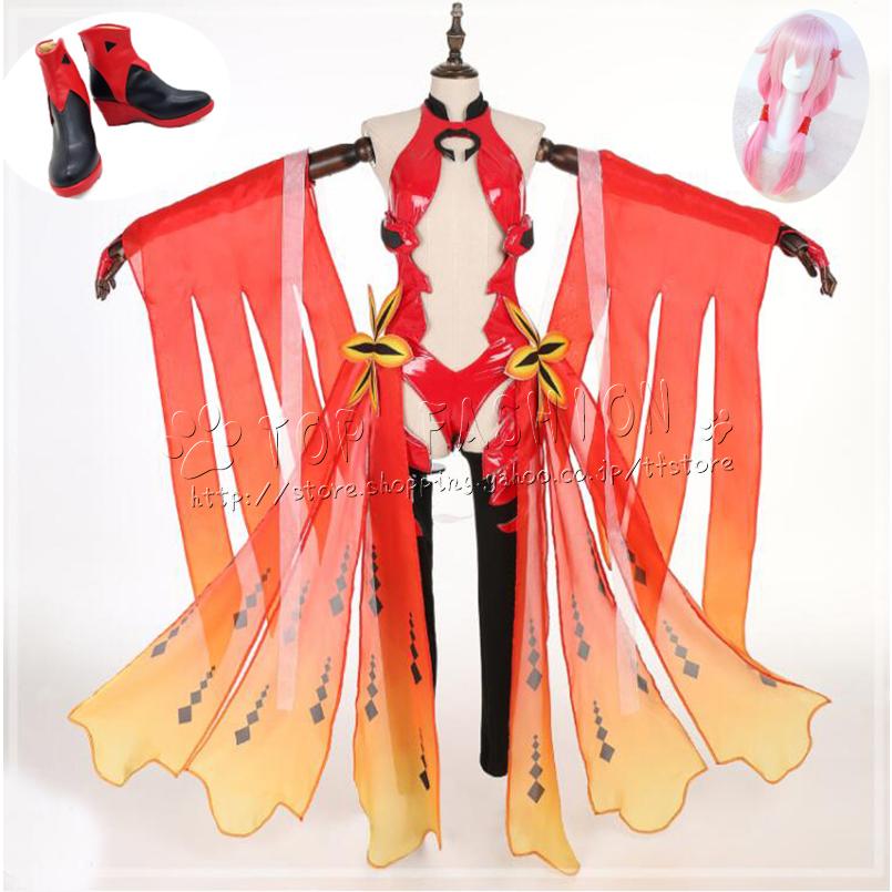 ギルティクラウン 楪いのり ゆずりはいのり 金魚姫戦闘服 風 コスプレ衣装 ウィッグ 靴 cosplay コスチューム 仮装変装