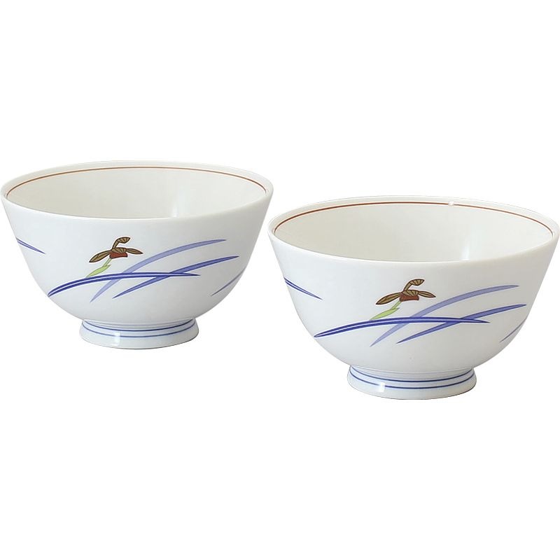 香蘭社 オーキッドブルーム 組飯碗