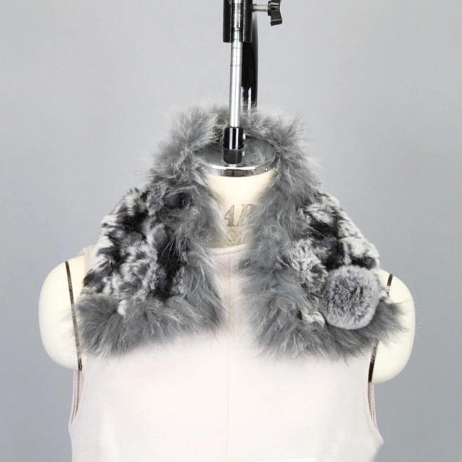 ニット ラビット ファー マフラー フォックストリミング レディース ギフト プレゼント 11,880円