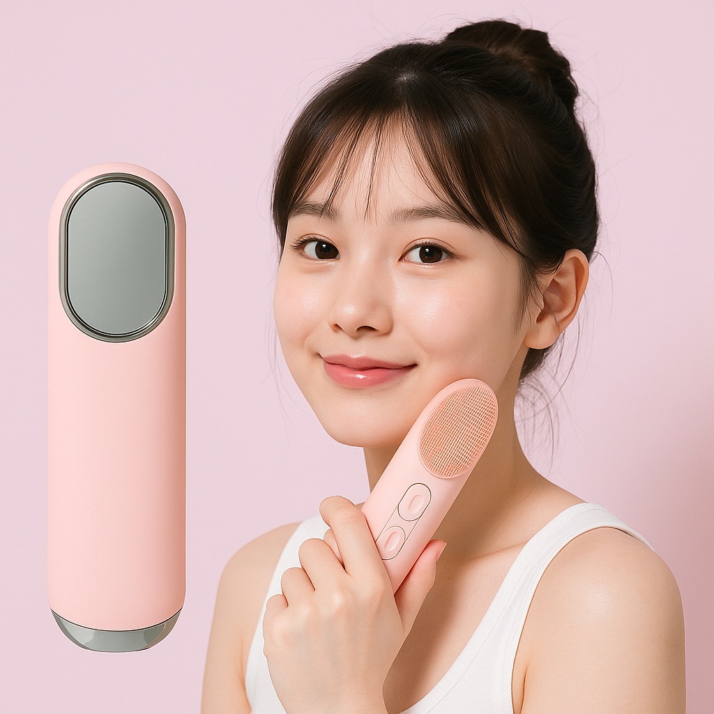 毛穴マッサージ シリコンブラシ 冷温スキンケア 電動洗顔ブラシ