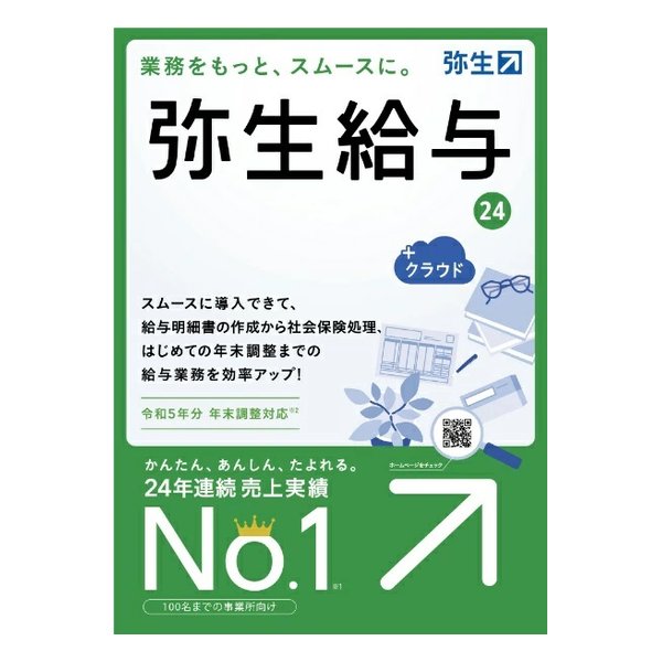弥生給与24+クラウド通常版 令和5年分年末調整対応 ヤヨイキュウヨ24クラウドツウジョウバン