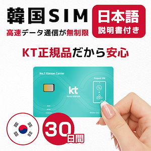 韓国SIM 30日間(720時間) SIMカード 高速データ無制限 キャリア正規品 有効期限 / 2023年8月31日