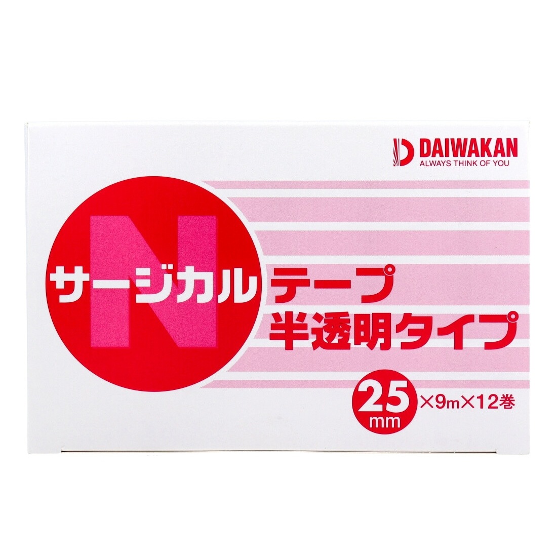 サージカルテープ ダイワカン 半透明タイプ 25mmX9m 12巻入り X3箱