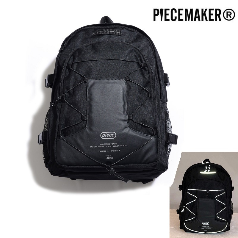 SCOTCH STRING SQ BACKPACK (BLACK) デイリーバッグ 男女共用 韓国人気 新商品 新学期 学生バッグ 登校バッグ