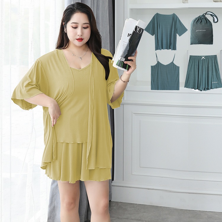 4点パジャマ ルームウェア レディース 春夏秋冬 前開き パジャマ 可愛い モデル 冷感大きいサイズ