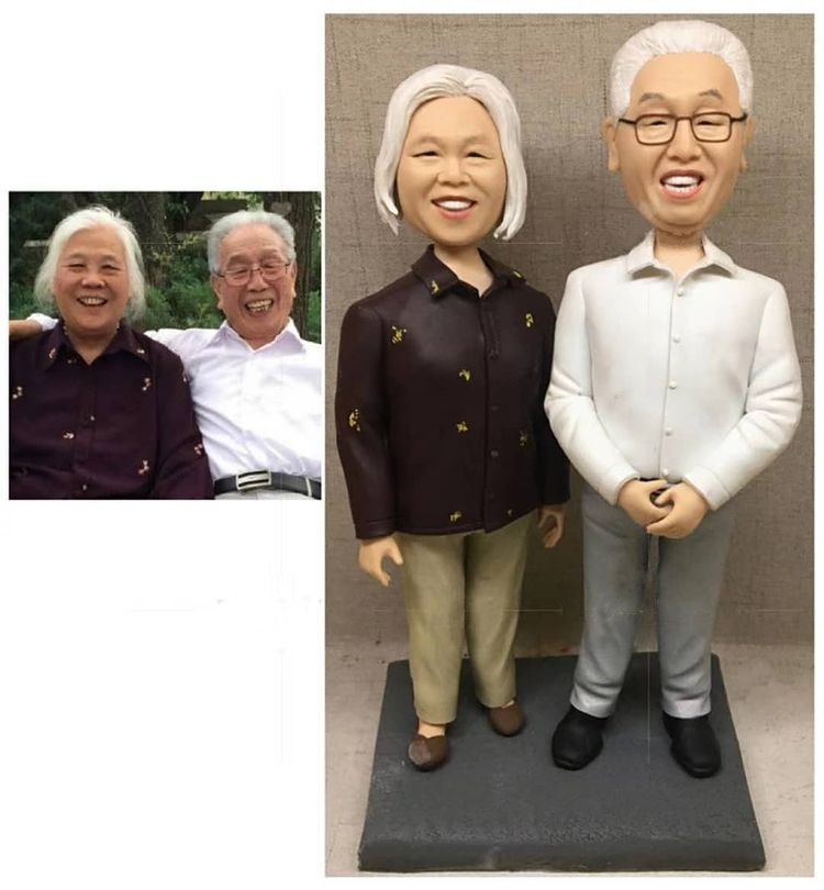 【オーダーメイド】3D肖像画 似顔絵 人形 フィギュア 結婚祝い 周年記念日 カップル 彼氏 彼女 夫婦 両親 贈呈品 記念品